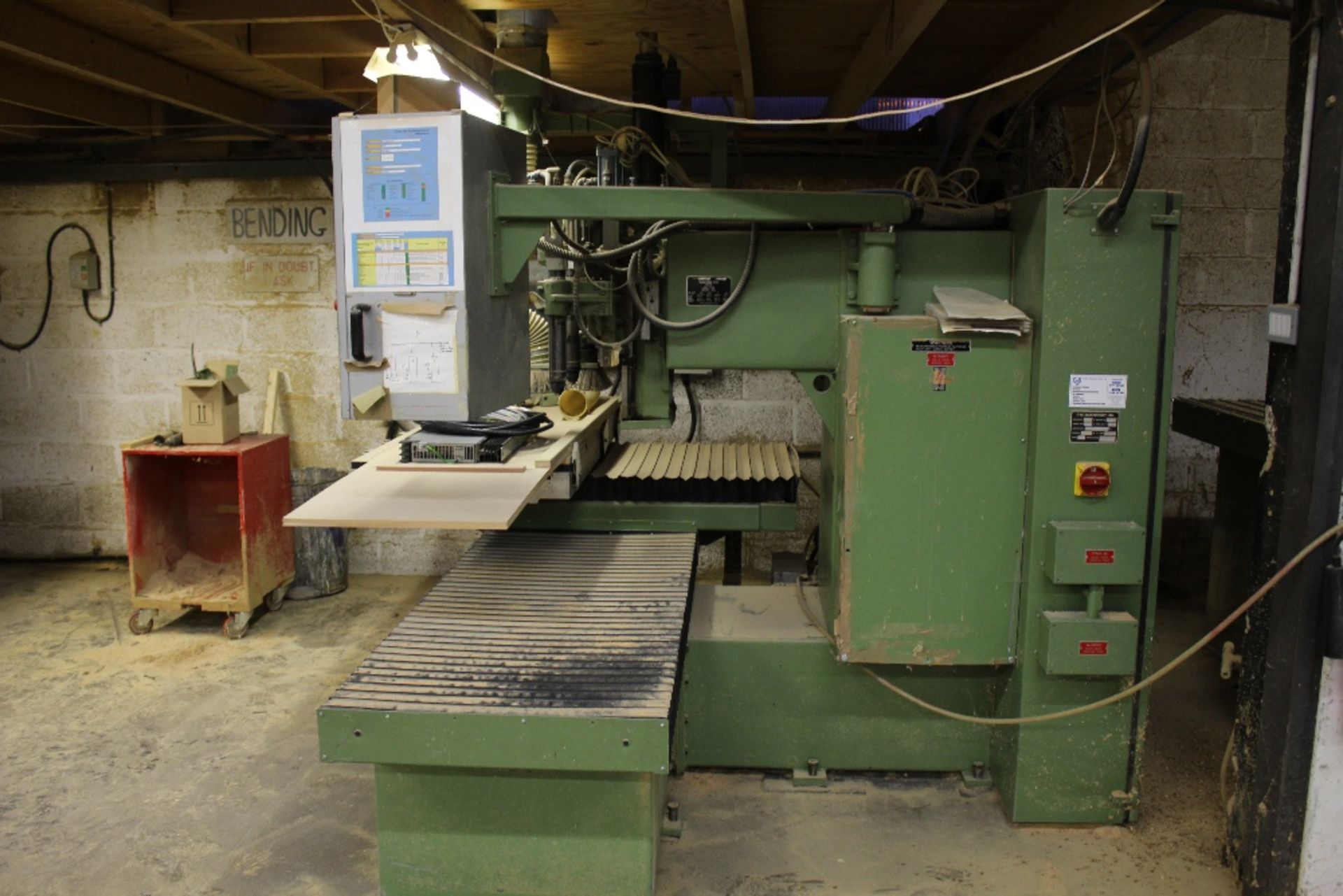 1 Rye CNC Router model MT1600 fitted with Matrix table, 2 Perske Heads, 3 air drills, 1 Rietschle - Image 8 of 12