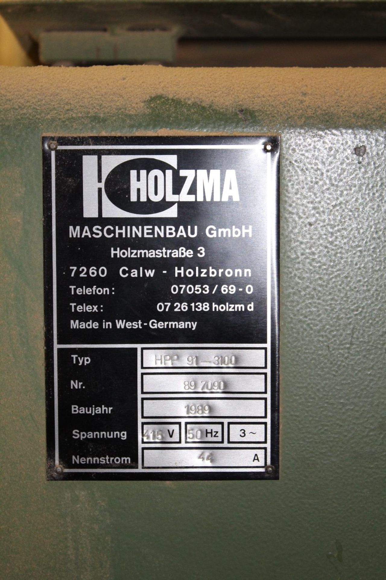 1 Holzma Beam Saw, Model: HPP91-3100, 3ph, max cut 3100x75mm,  Scoring saw 200mm,  Main saw 450mm - Image 5 of 9