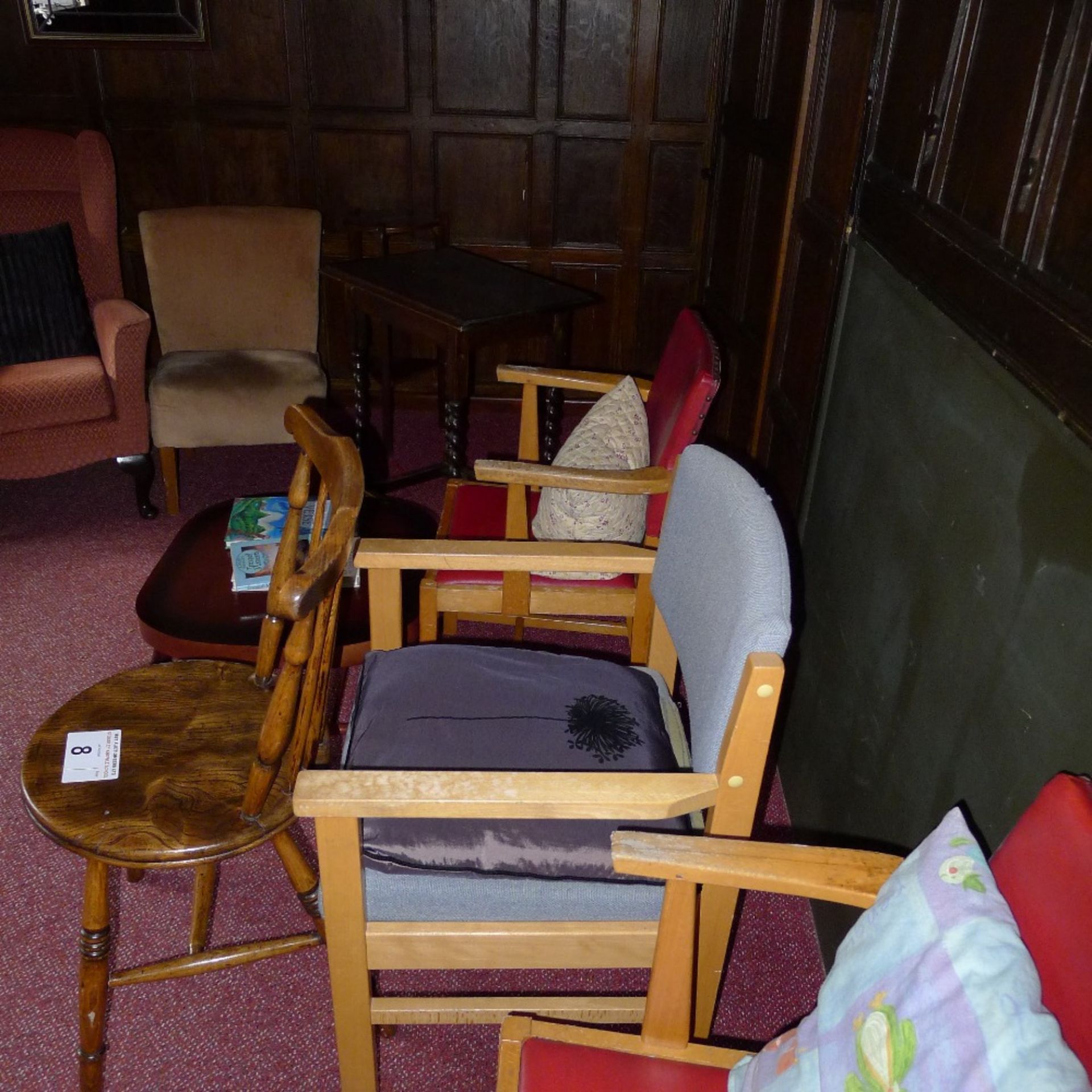 a qty. of misc. chairs and small table etc. (located in junior school ground floor) - Image 2 of 4