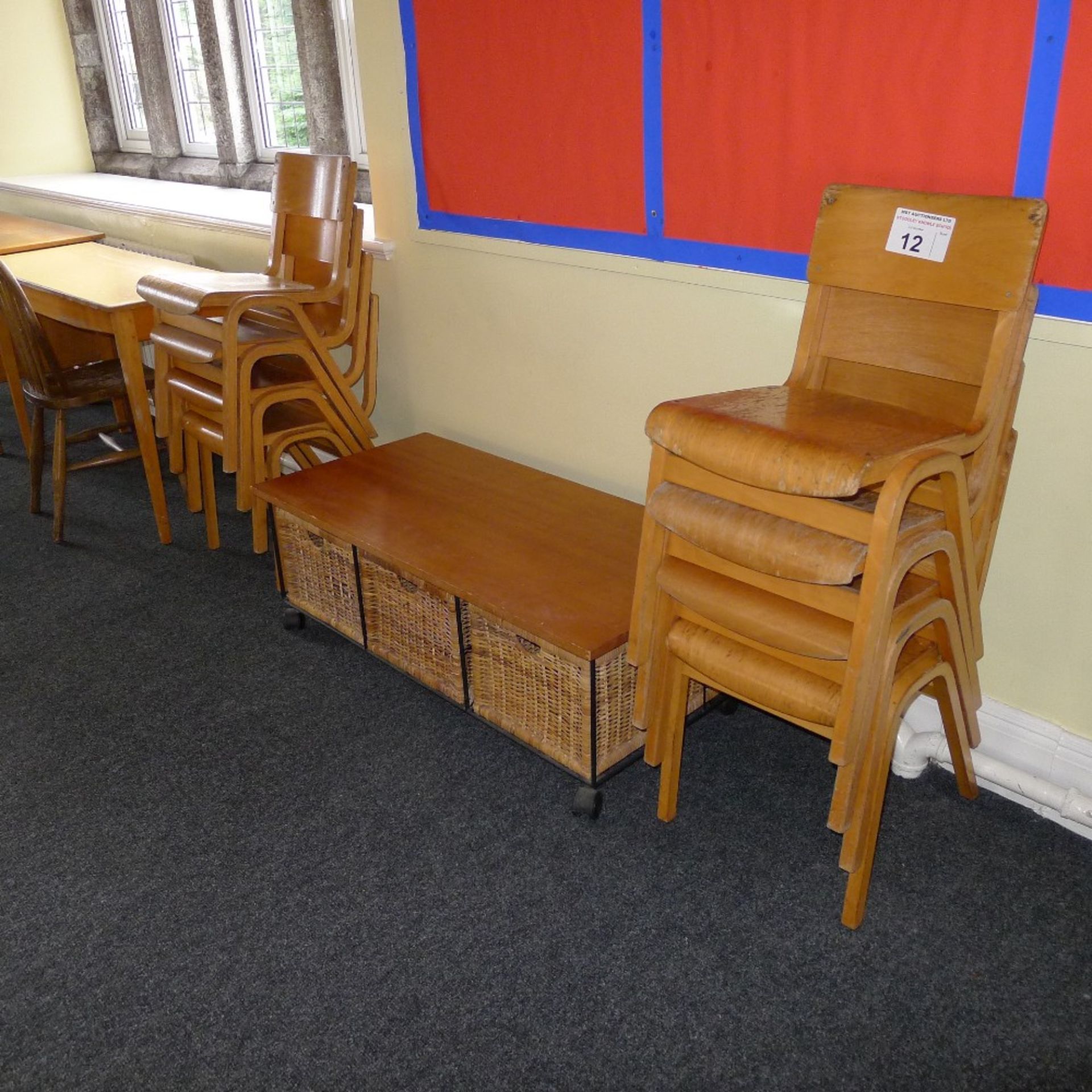 a qty. of misc. junior school furniture including; desks, cupboards and chairs (located in junior - Image 2 of 6