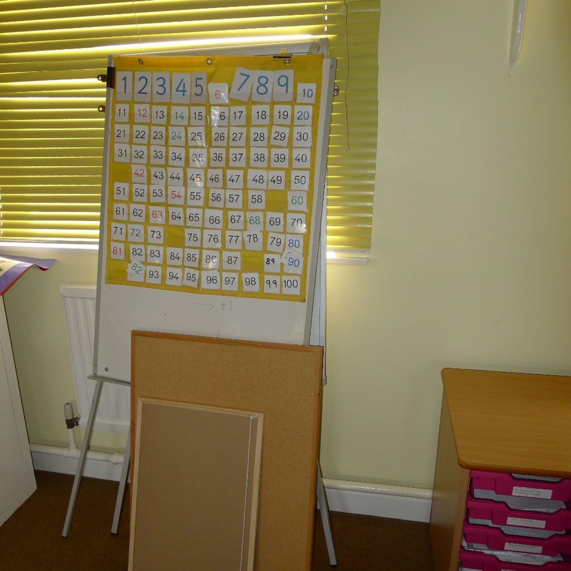 a qty. of misc junior school furniture and equipment including; tables, chairs and storage trays - Image 4 of 5