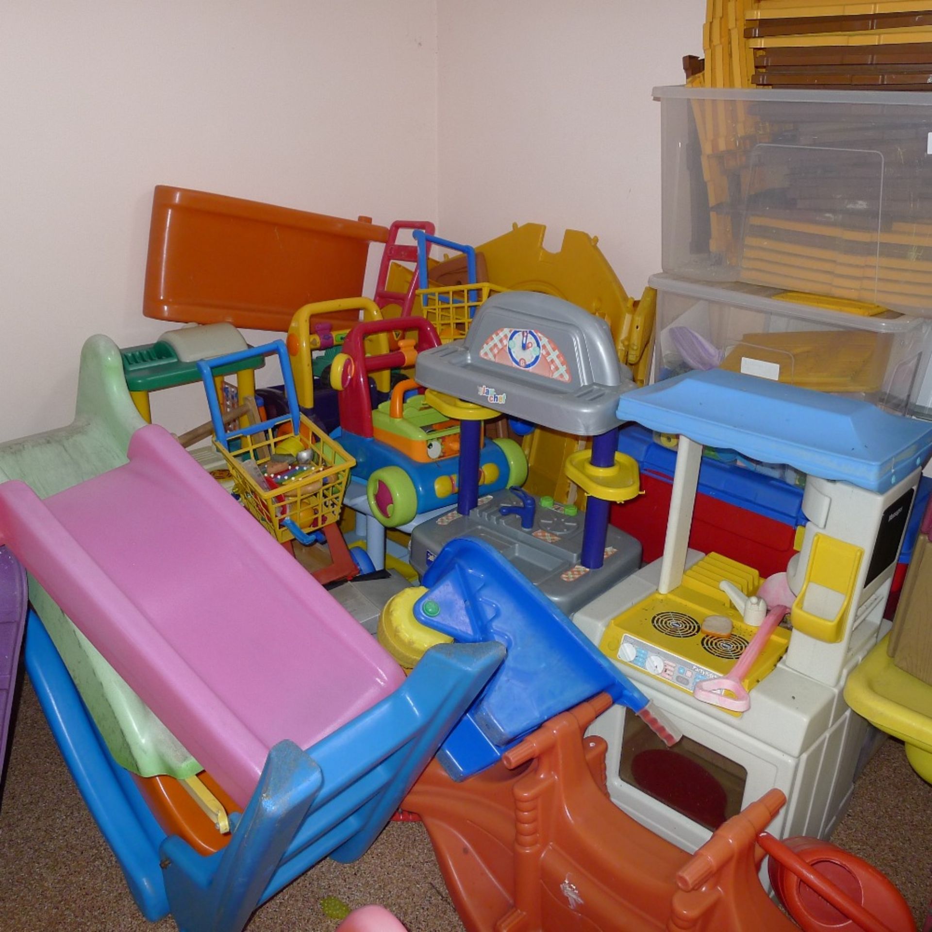 a qty. of misc. soft play equipment and other children’s play toys etc. including; slides, small - Image 2 of 5
