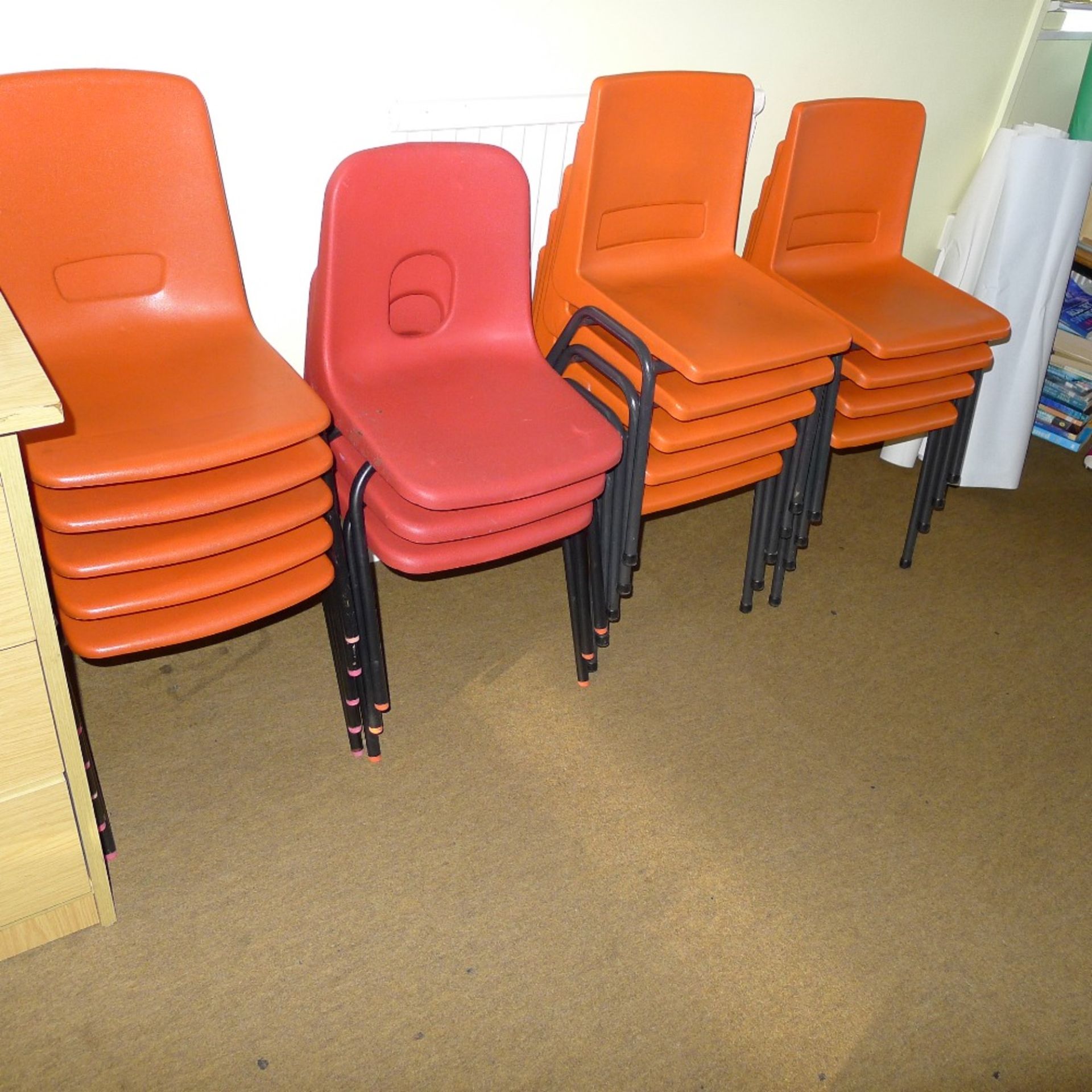 a qty. of misc junior school furniture and equipment including; tables, chairs and storage trays - Image 5 of 5