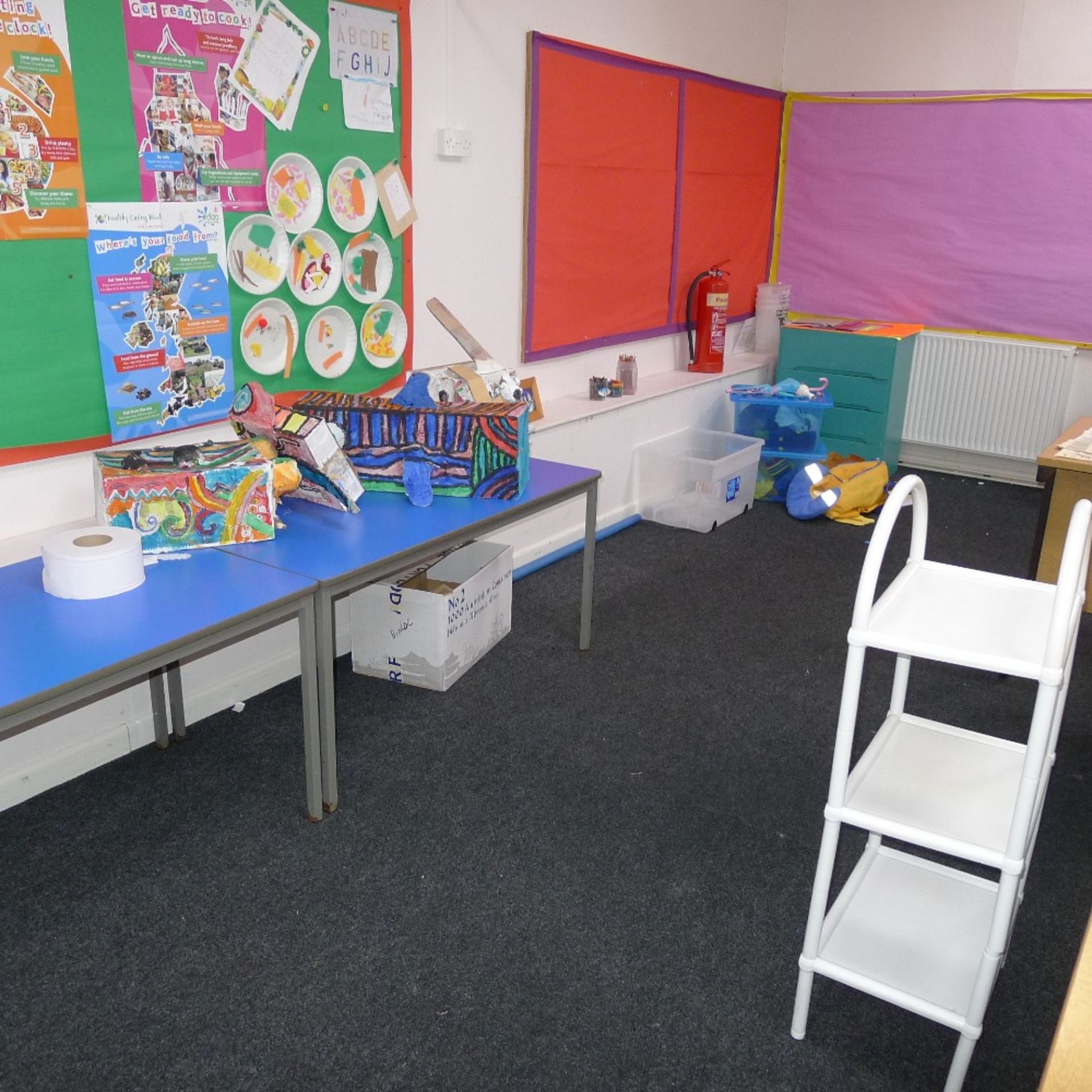 a large qty. of misc. school room tables, desks, chairs and art materials etc. (located in nursery - Image 2 of 6