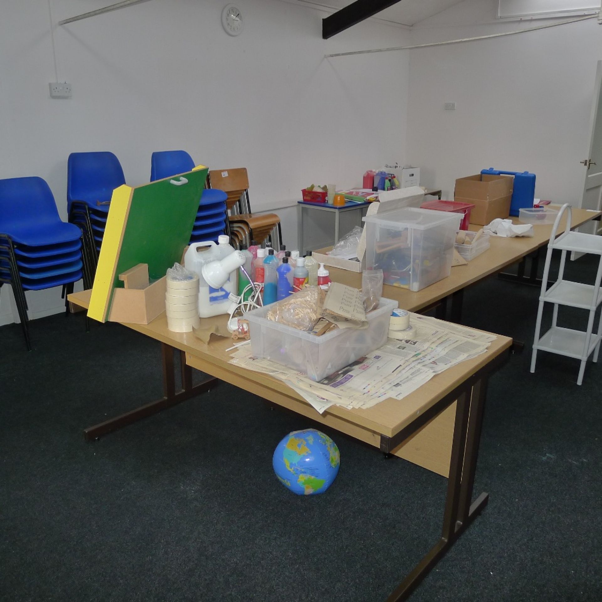 a large qty. of misc. school room tables, desks, chairs and art materials etc. (located in nursery - Image 6 of 6