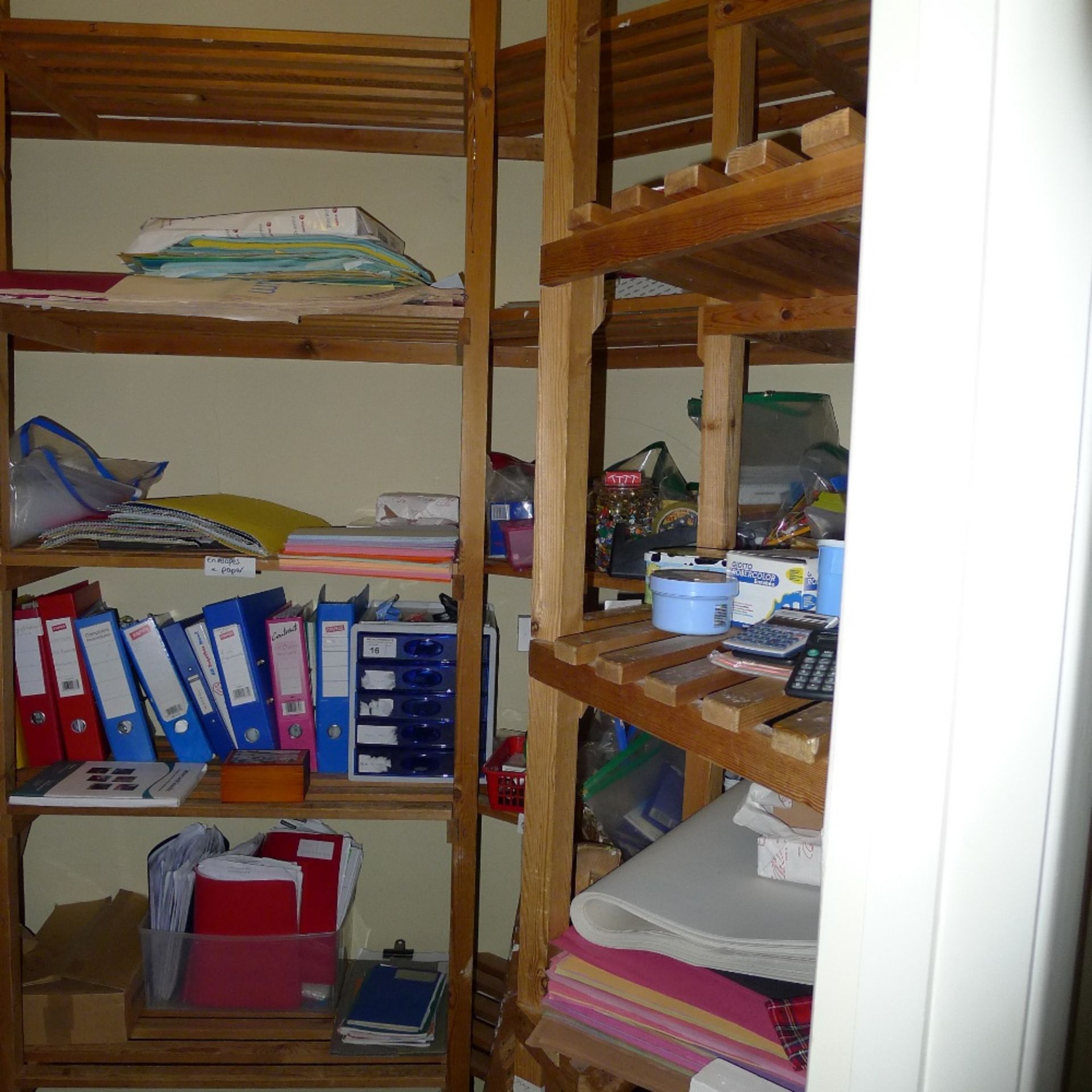a large qty. of misc. school equipment and stationery etc. including; files, folders, scissors, - Image 7 of 8