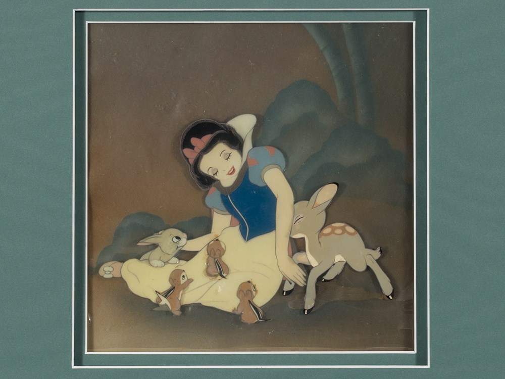 Walt Disney Studios, Snow White, Animation Cel, 1937 Original hand-painted animation celluloid in - Image 3 of 6