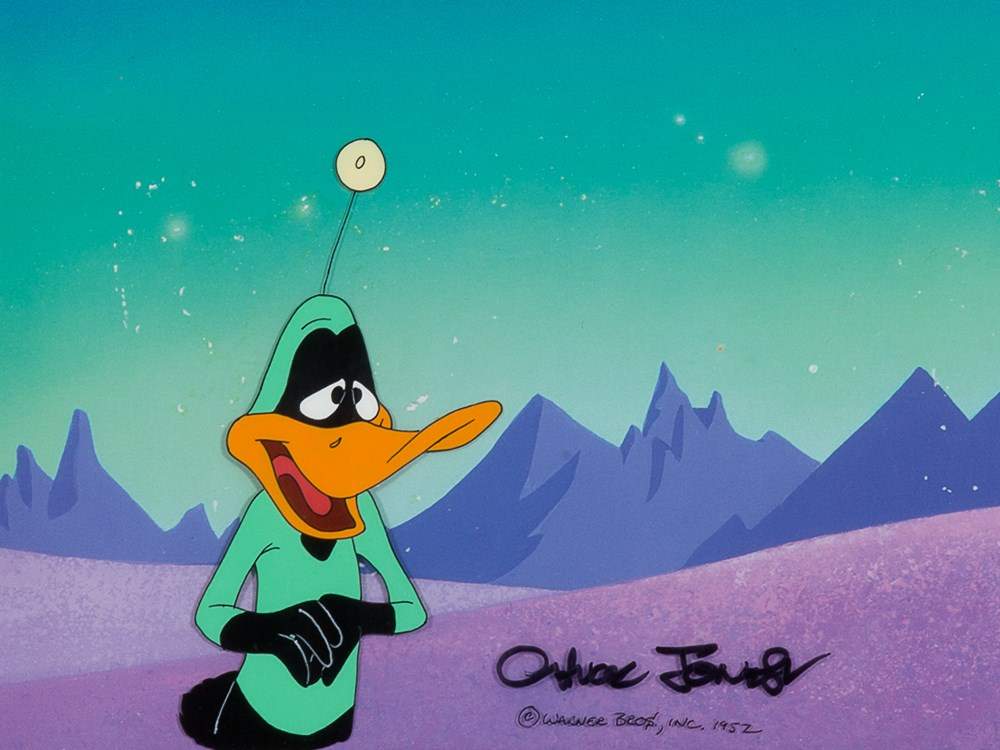 Chuck Jones, Signed Production Cels from Duck Dodgers, 1952  Original hand-painted production - Image 6 of 8