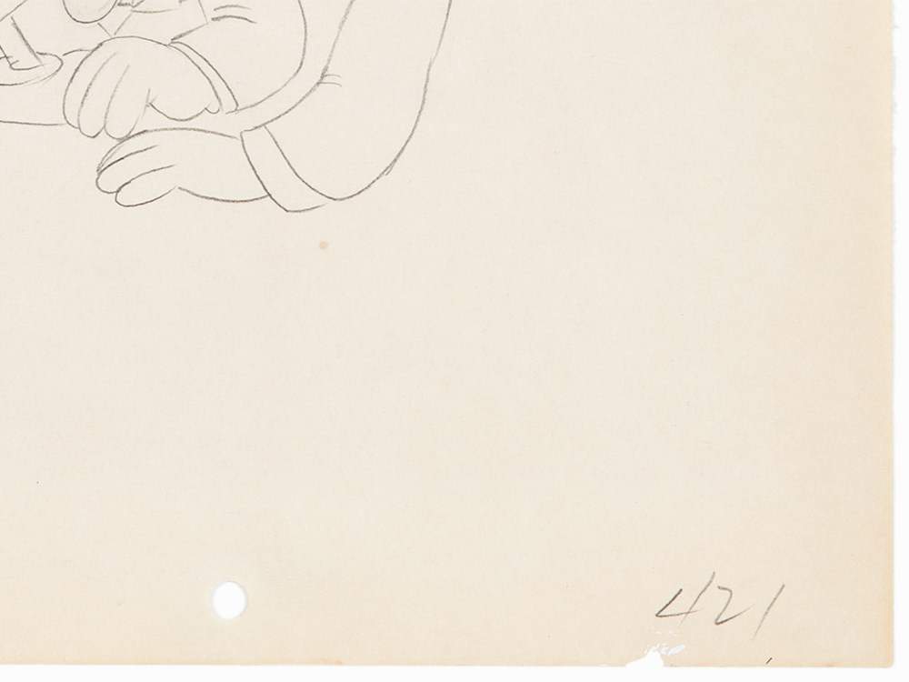 Disney Studio, ‘Mickey's Gala Premier’, Pencil Sketch, 1933 Pencil sketch on loose leaf paperU.S.A., - Image 3 of 5