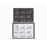 Charles Schulz, Negative from Peanuts Sunday Strip, June 1968  Negative printed model sheet with