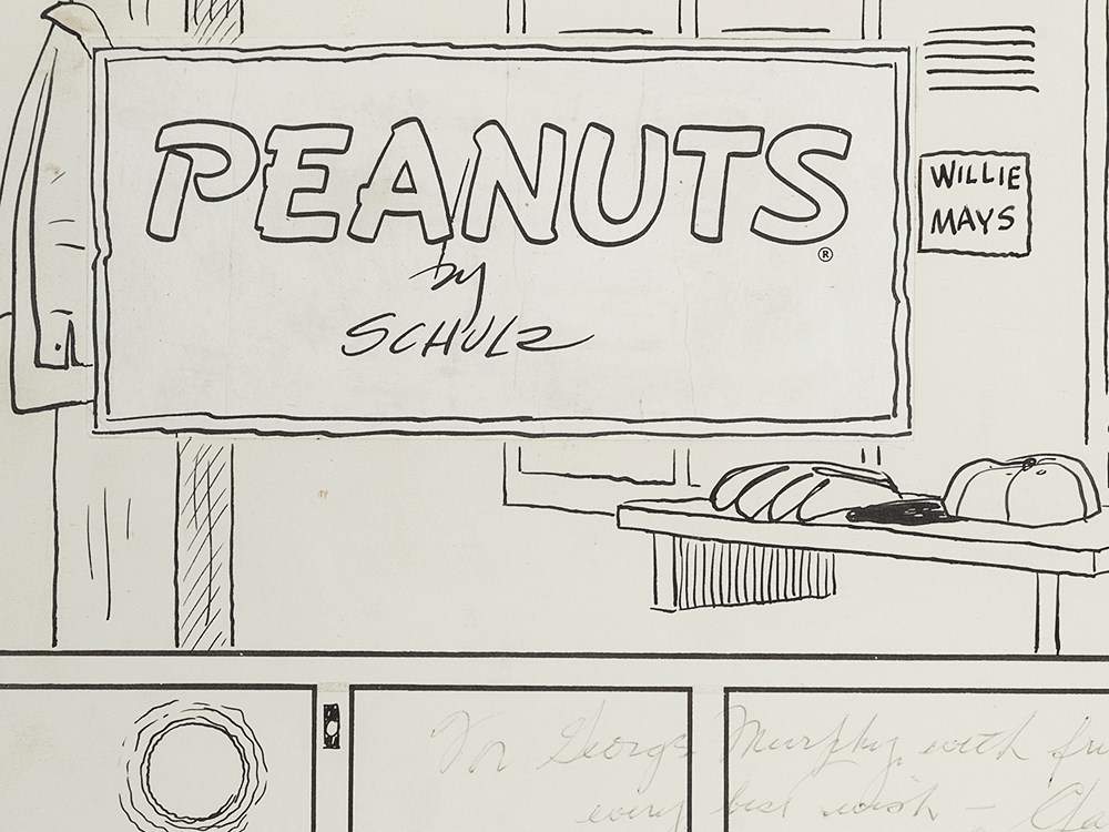 Schulz, Original Peanuts Snoopy Baseball Strip, U.S.A., 1964  Pen and ink on illustrator’s story - Image 2 of 6