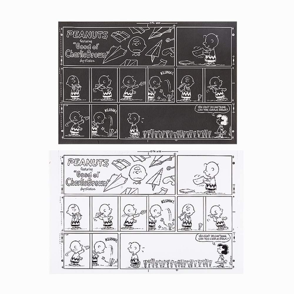 Charles Schulz, Negative from Peanuts Sunday Strip, 1968  Negative printed model sheet U.S.A., - Image 8 of 8