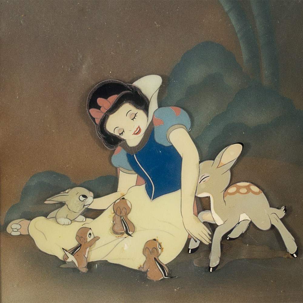 Walt Disney Studios, Snow White, Animation Cel, 1937 Original hand-painted animation celluloid in - Image 6 of 6