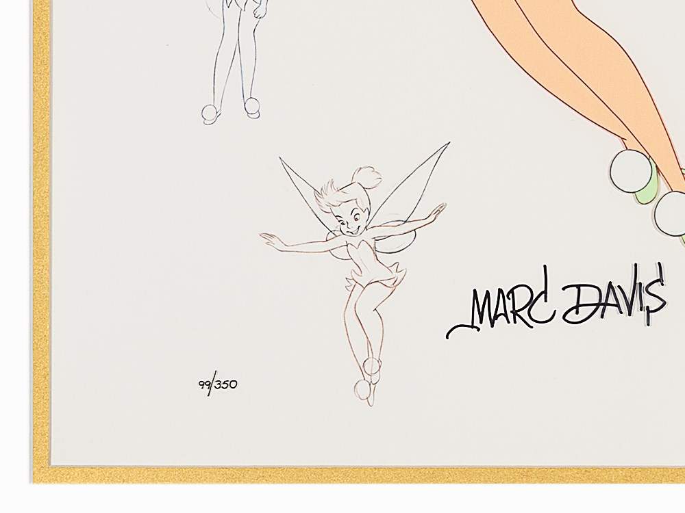 Marc Davis/Walt Disney Studios, Tinkerbell Animation Cel, 1995 Walt Disney limited edition animation - Image 3 of 8