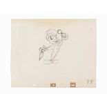 Walt Disney Studio, ‘Jiminy Cricket’, Pencil Sketch, 1960s Original animation drawing for TV on