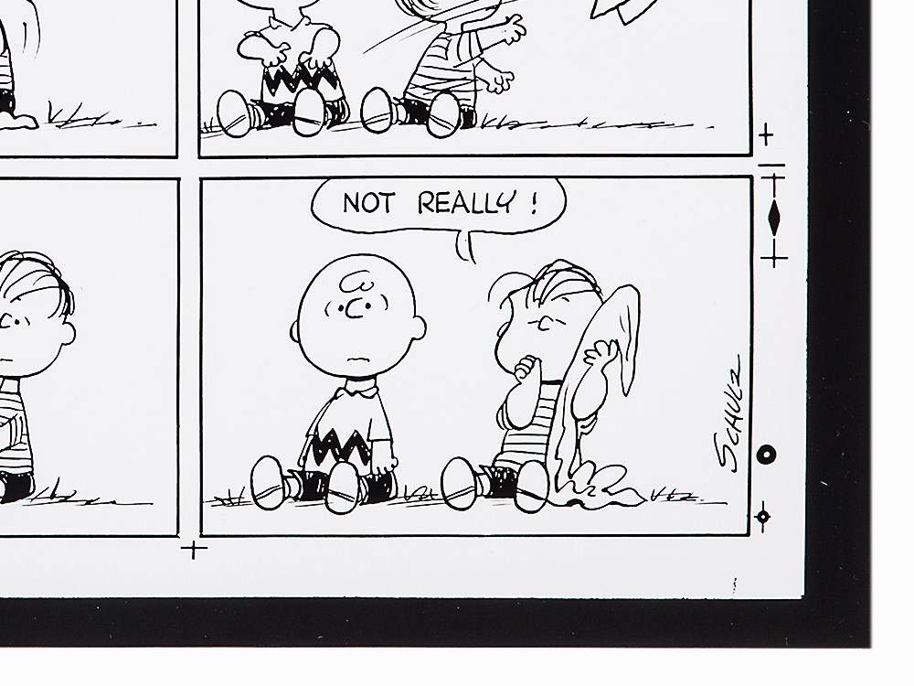 Charles Schulz, Negative from Peanuts Sunday Strip, June 1968  Negative printed model sheet with - Image 7 of 8