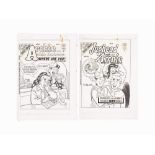 Goldberg & Scarpelli, Pair Original Covers, Archie Comics, 1993 Pen and ink on artist's board U.S.