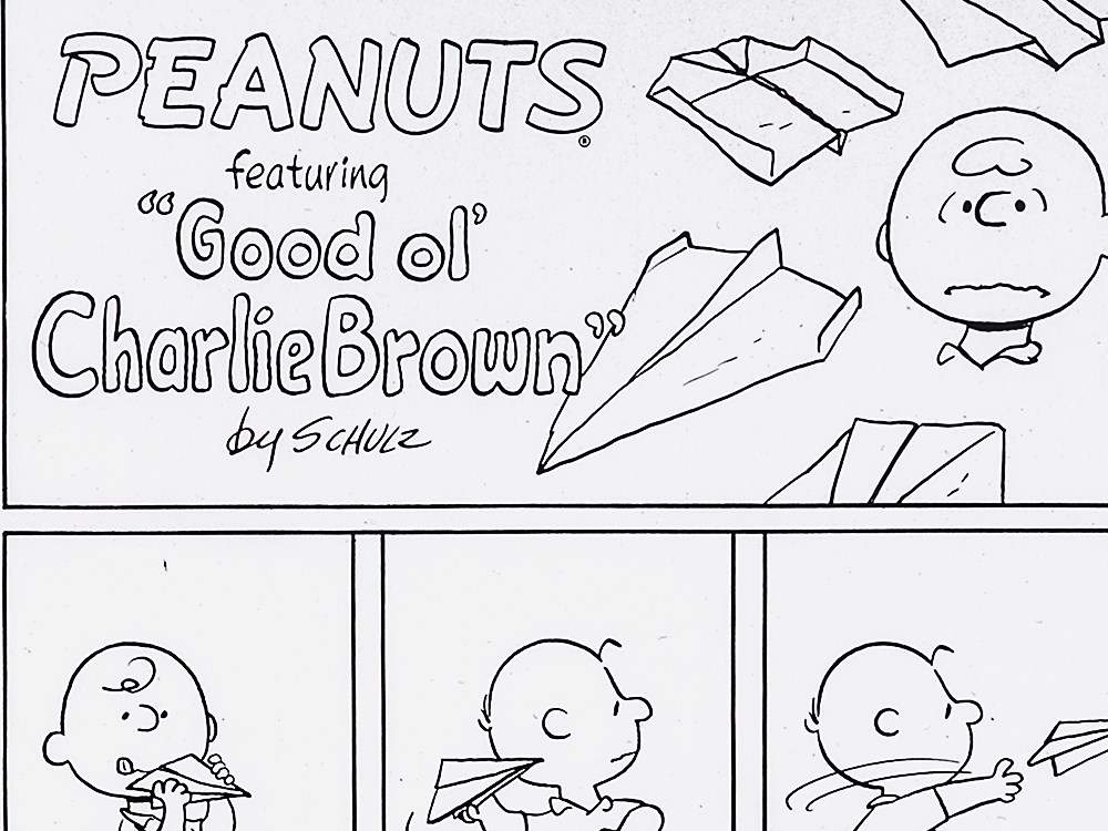 Charles Schulz, Negative from Peanuts Sunday Strip, 1968  Negative printed model sheet U.S.A., - Image 6 of 8