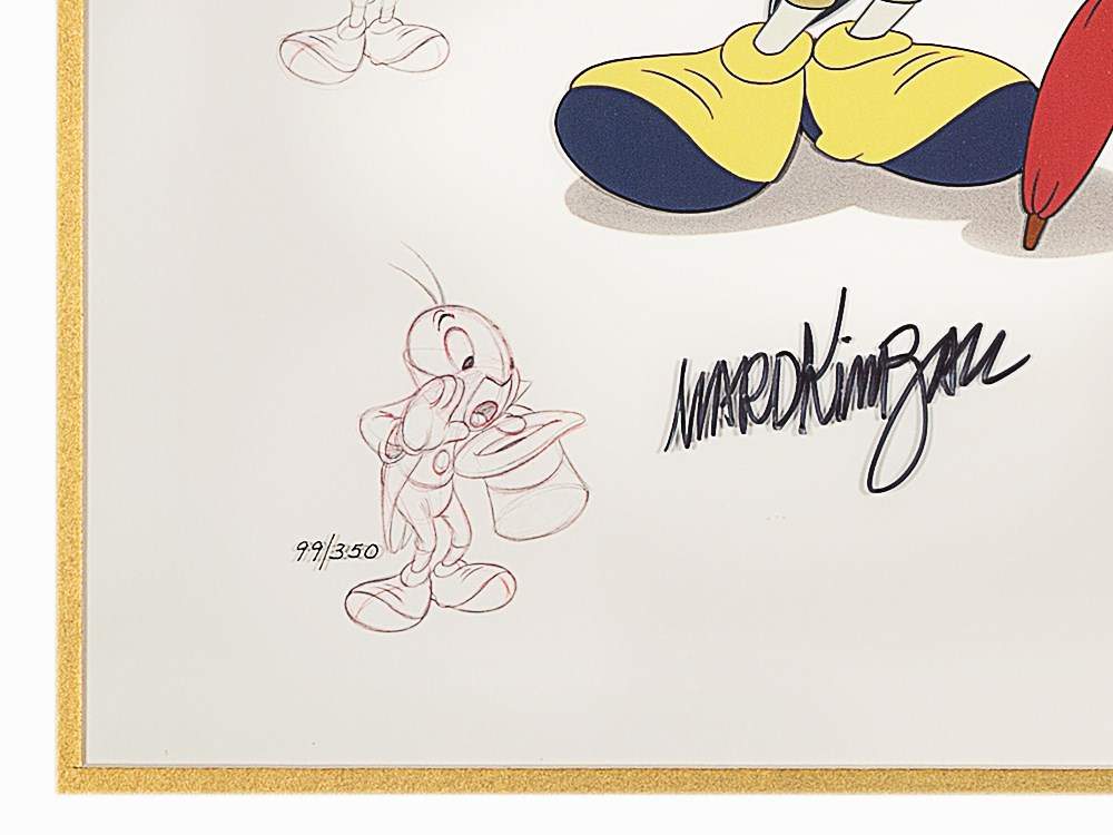 Walt Disney Studios, ‘Jiminy Cricket’, Animation Cel, 1995 Walt Disney limited edition animation - Image 3 of 8