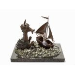 After Maurice Sendak, ‘Max with Sea Monster’, Bronze, 2009  Bronze and granite U.S.A., 2009