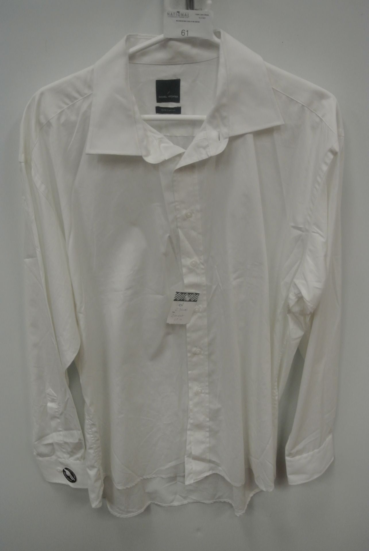 DANIEL HEHCTER PLAIN WHITE SHIRT SIZE 17.5 RRP £30.00