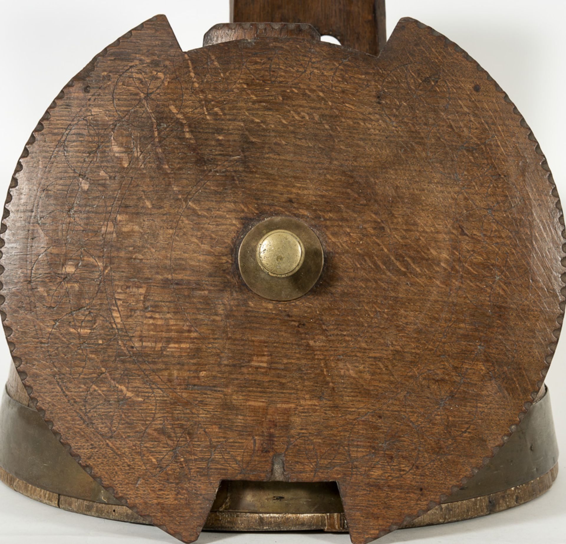 Antikes Butterfass. Eiche mit Messinggeschlagwerk, darauf datiert: "1862". Höhe ca. 42,5 cm, - Image 5 of 7