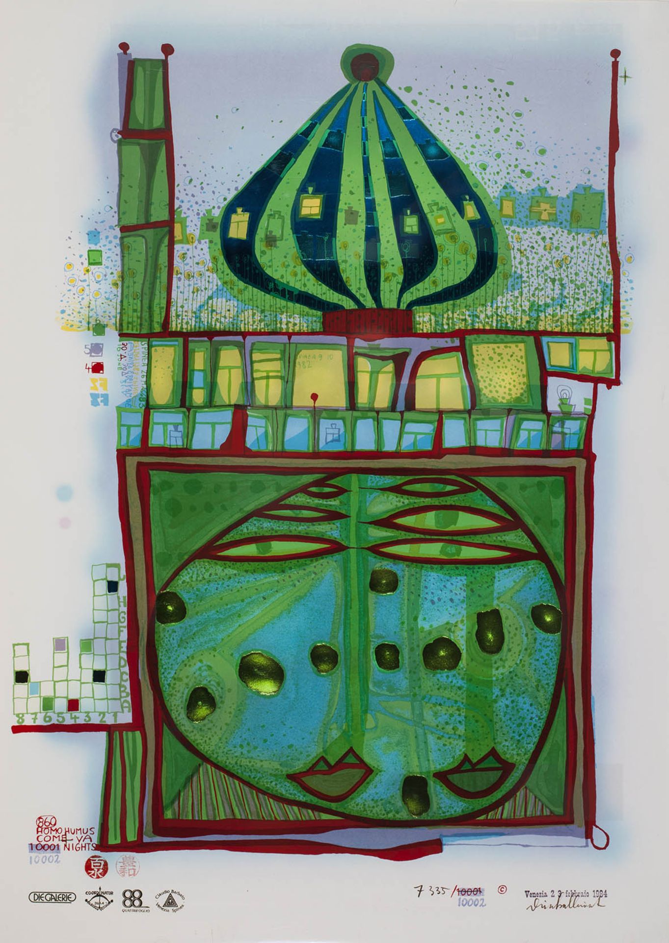 Hundertwasser, Friedensreich('Fritz Stowasser')1928 Wien - 2000 Oakland/Neuseeland10002 nights