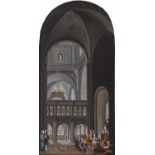 Stöcklin, Christian1741 Genf - 1795 Frankfurt a. M., zugeschriebenGotisches Kircheninterieur mit