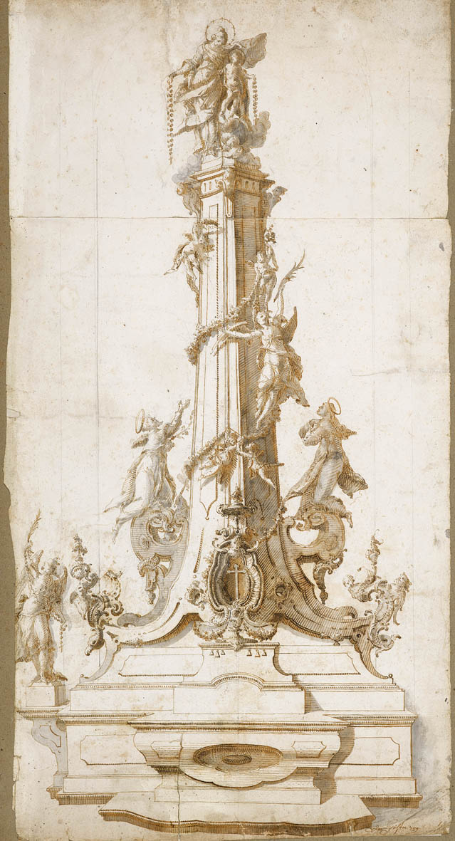 Feuchtmayer, Joseph Anton1696 Linz - 1770 MimmenhausenEntwurf zu einem Hochaltar mit