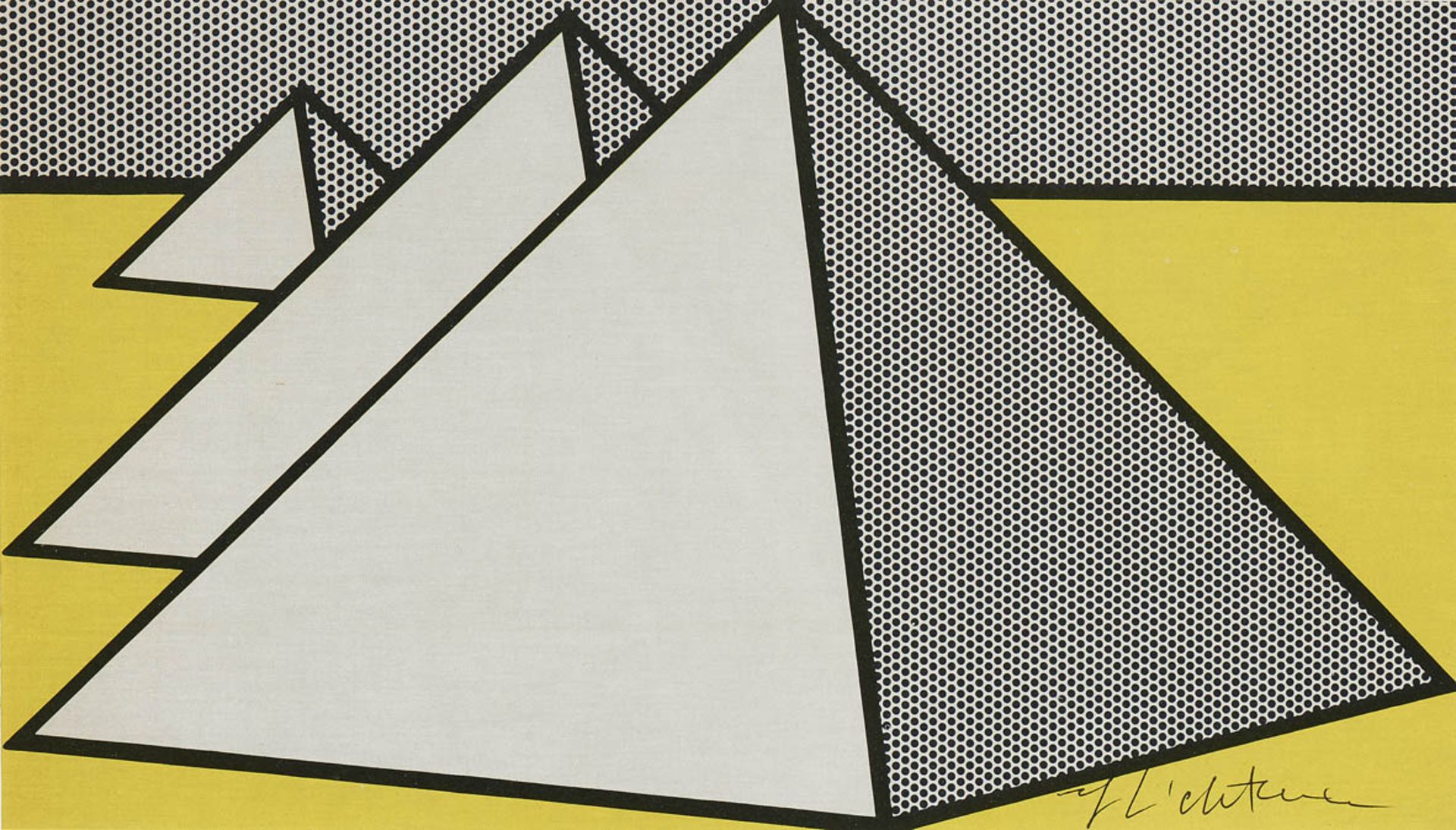 Lichtenstein, Roy1923 New York - 1997 ebendaThe great pyramids. 1969 Bookpageprint.