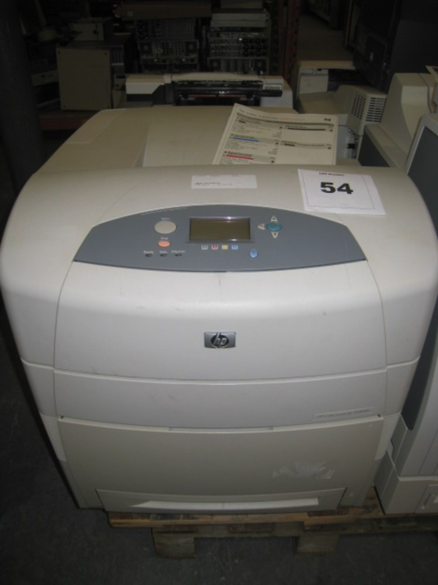 HP Colour Laserjet 5550dn with test print
