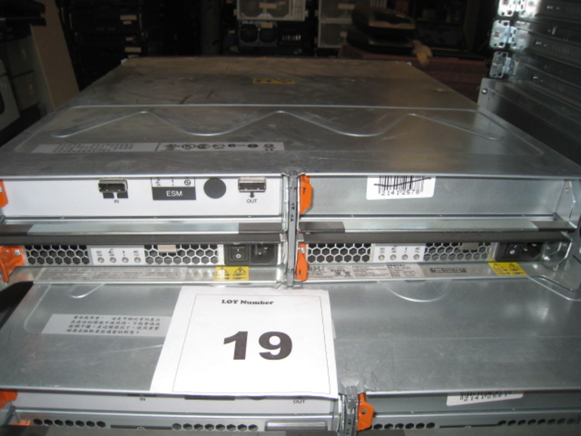 IBM HARD DRIVE ARRAY FRU P/N 39R6545 containing 4 x 146Gb SAS HDD's. (Capable of holding 12 drives) - Image 2 of 2