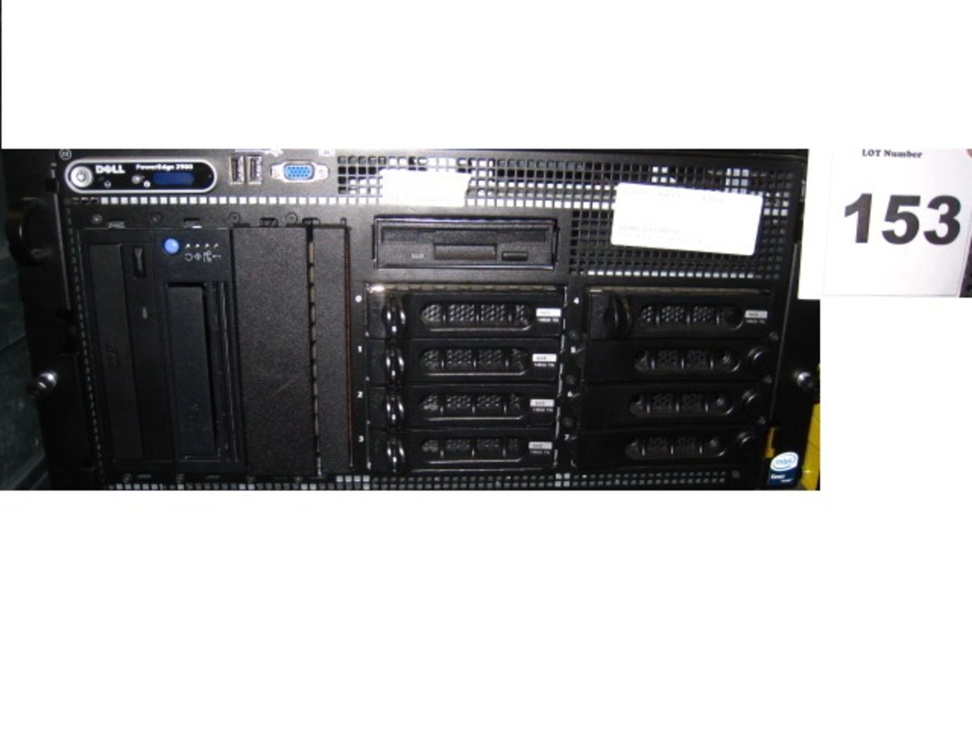 Dell Poweredge 2900 5U Rackmount  File server, 2.83Ghz Quad core Xeon  processors, 4Gb Ram,  5 X