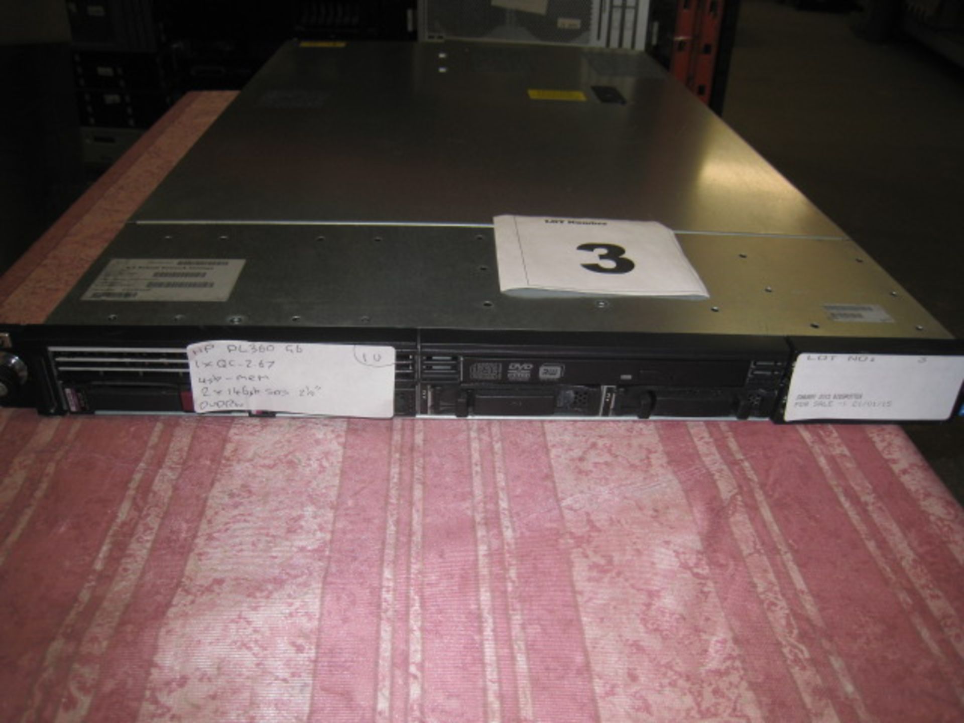 HP DL360 G6 1U Rackmount Fileserver, 2.67Ghz Quad Core Processor, 4Gb Ram, 2 x 146Gb  Hard Drives,