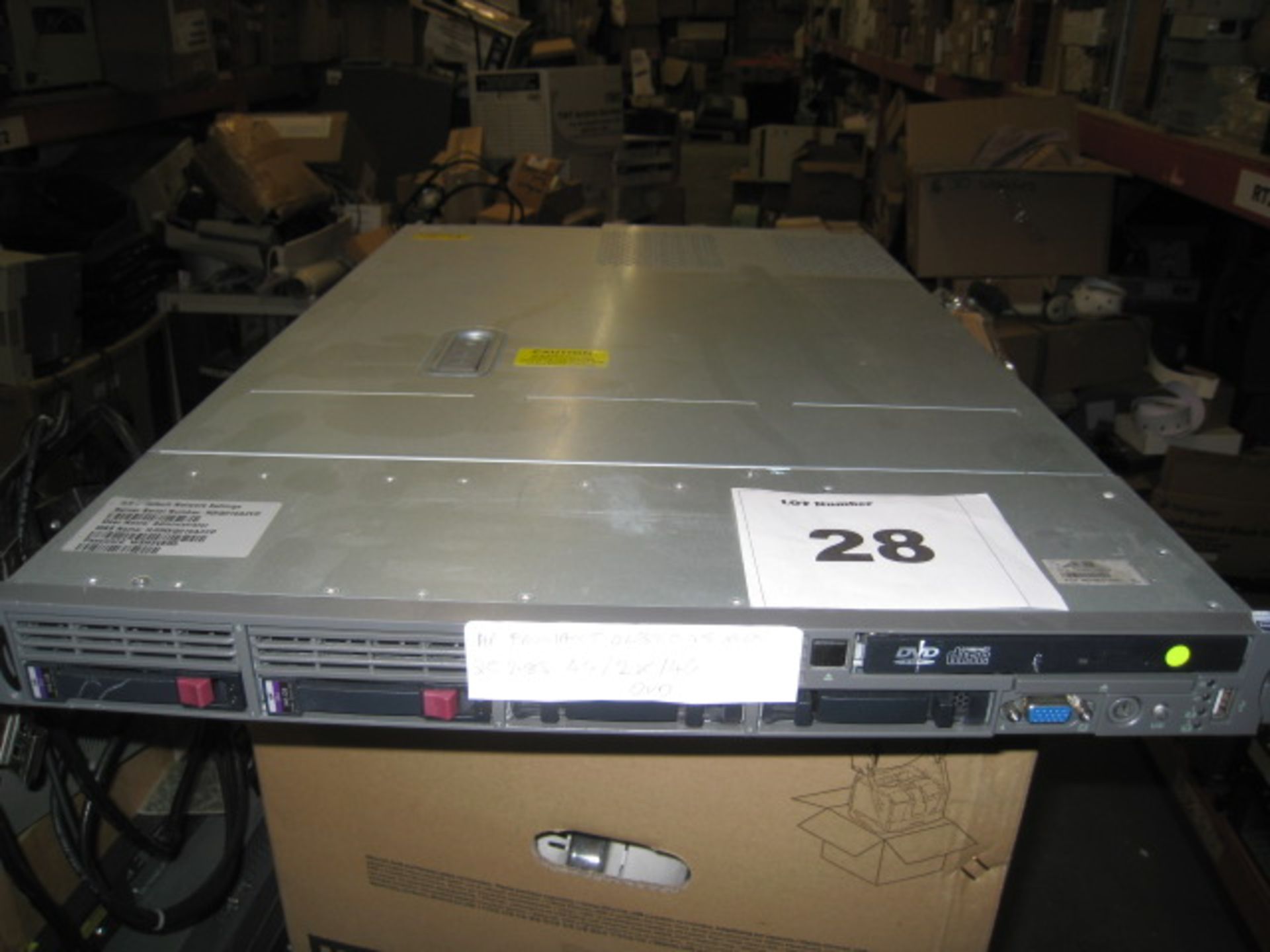 HP Prolient DL380 G5 1U Fileserver. Quad core 2.83Ghz processor, 4Gb Ram, 2 x 146Gb SAS HDD's.