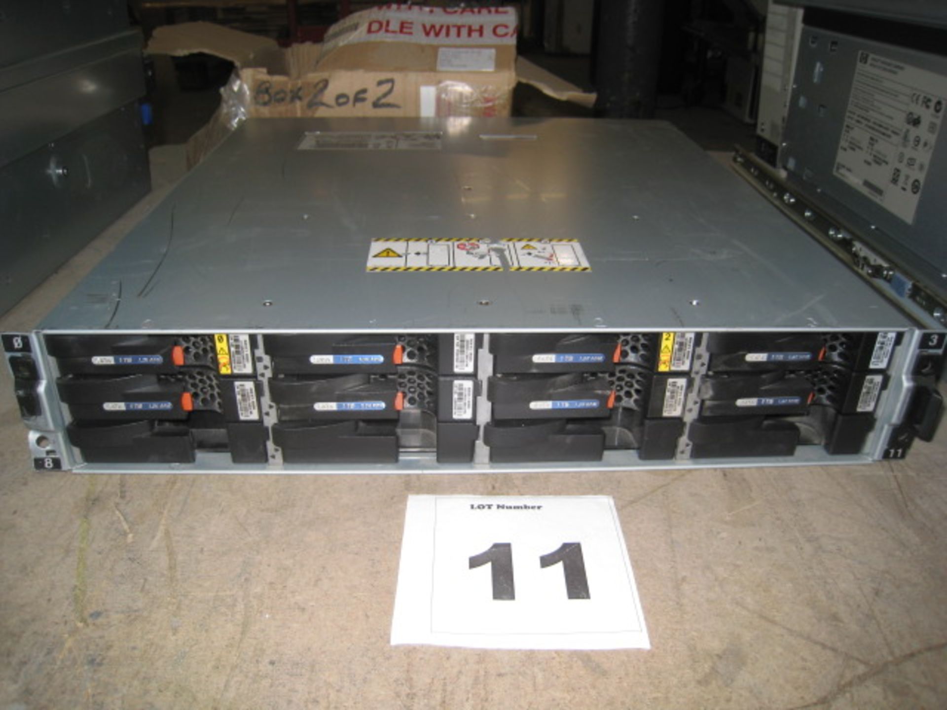 EMC HARD DRIVE ARRAY MODEL MPL containing 7 x 1Tb SATA HDD's (Capable of holding 12 drives.)