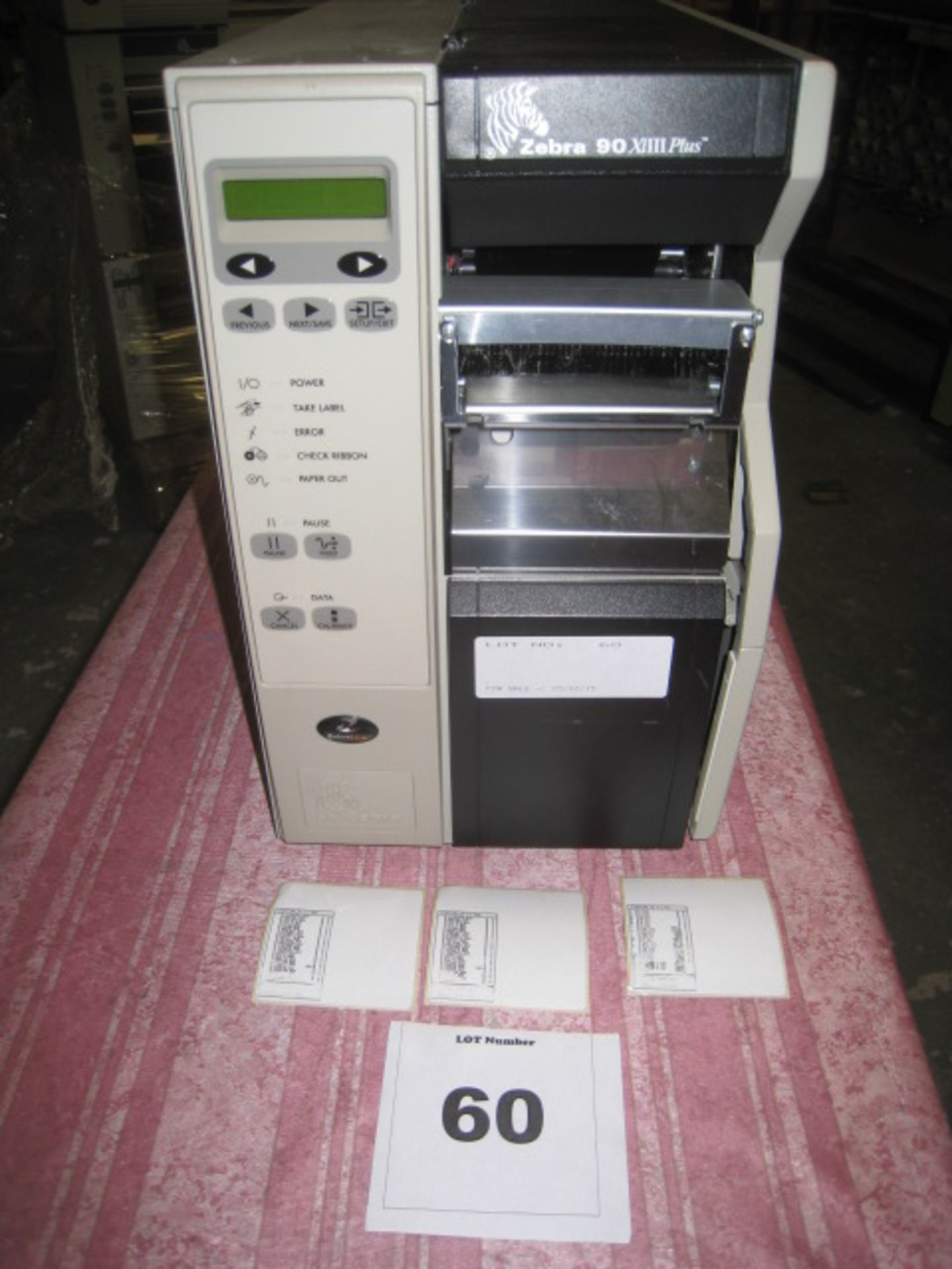 ZEBRA 90 XiIII Plus Label printer with test print