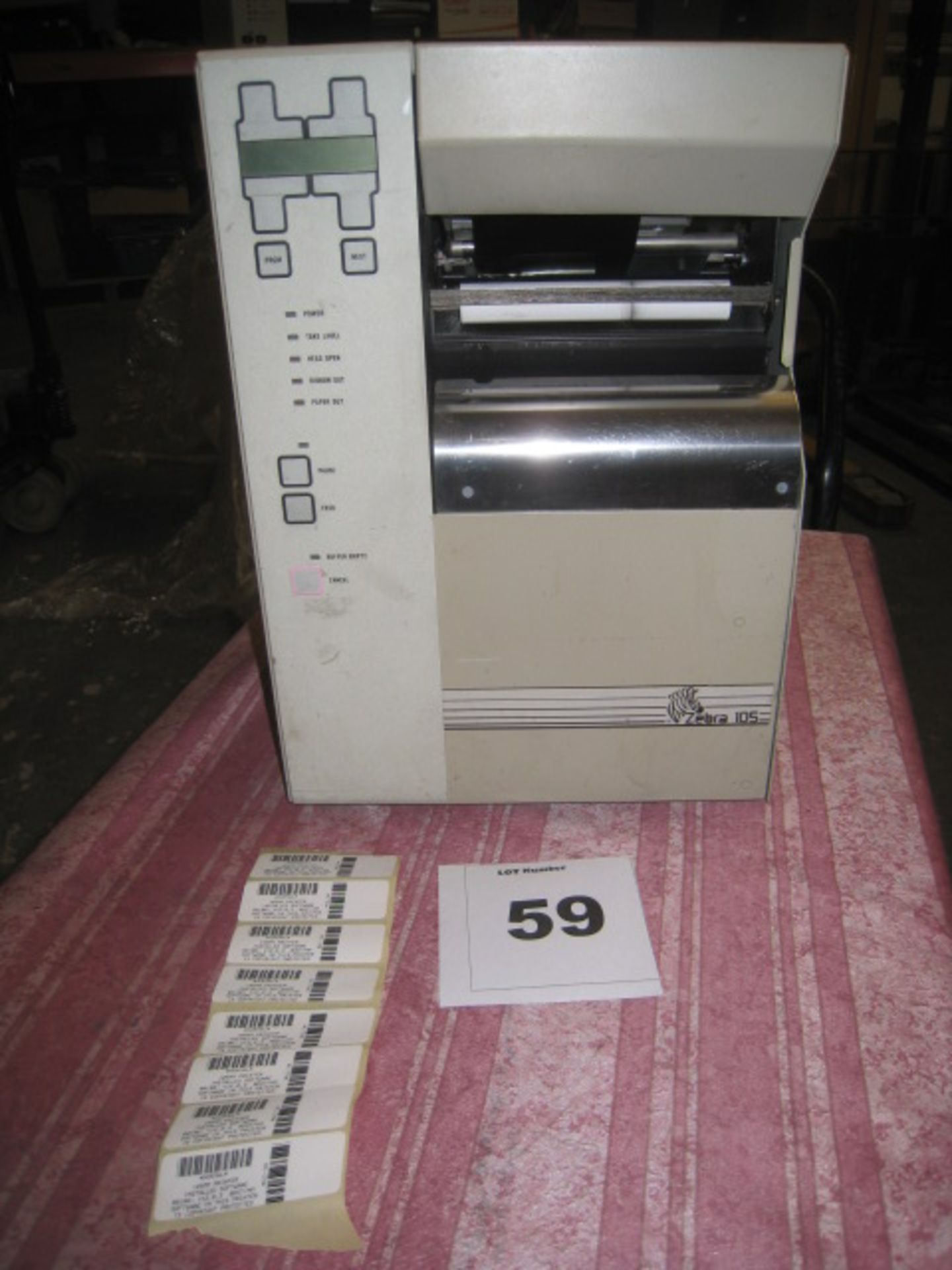 ZEBRA 105 Label printer with test print