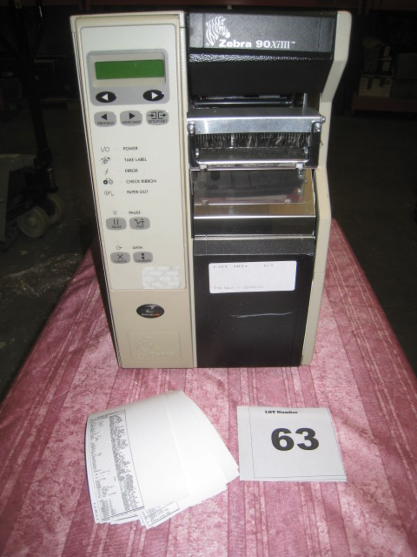 ZEBRA 90 XiIII  Label printer with test print