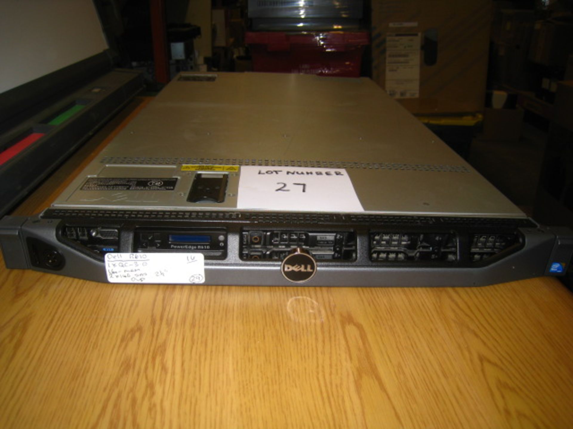 DELL POWEREDGE R610 1U FILESERVER.   QUAD CORE 3.0GHZ PROCESSOR, 16GB RAM, 2 X 146GB SAS HDD'S.