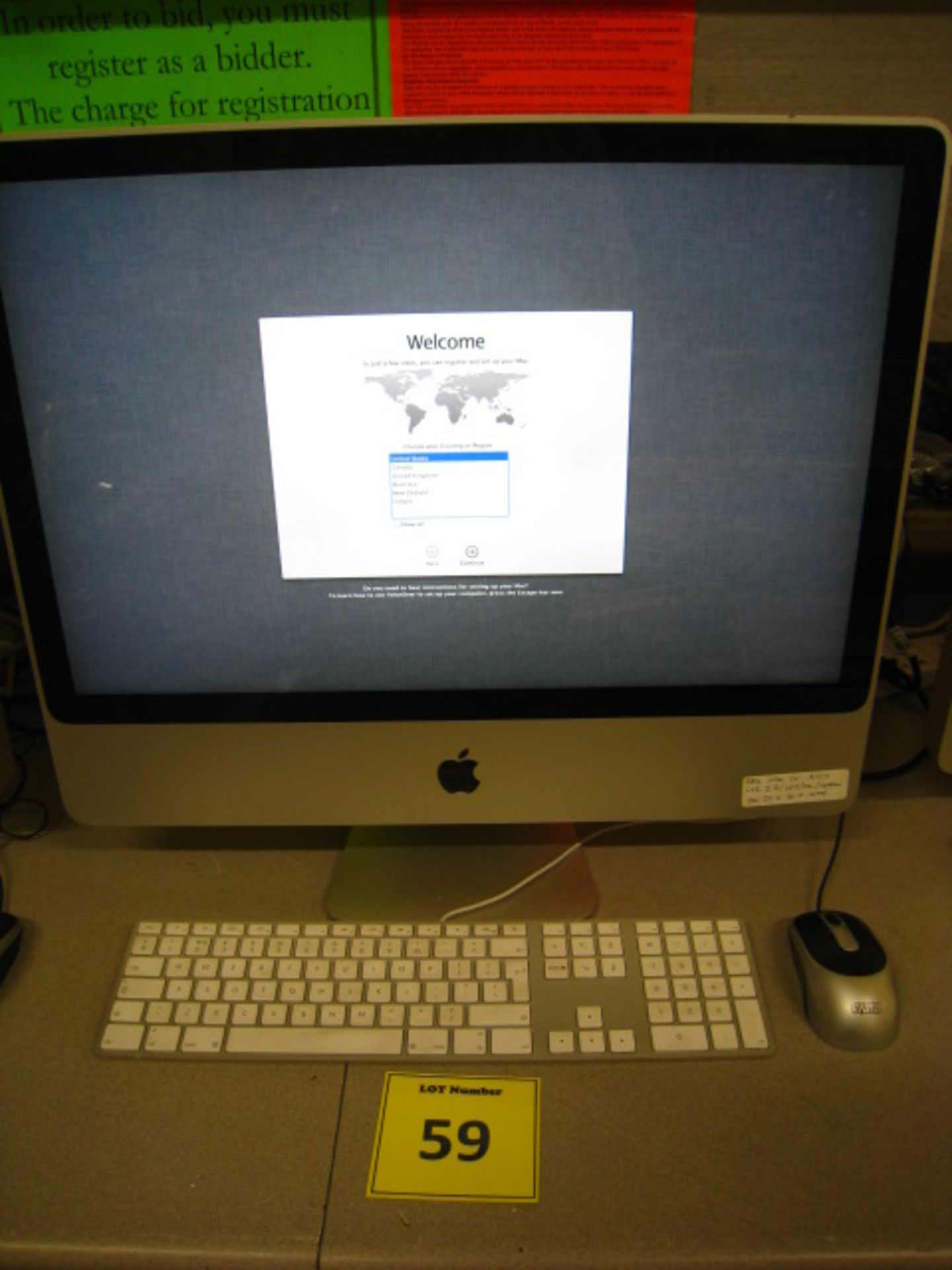 Apple i-Mac A1225 All in One system, core-2-duo/2.8ghz , 2048 mb Ram, 320gb hard drive, dvd-rw
