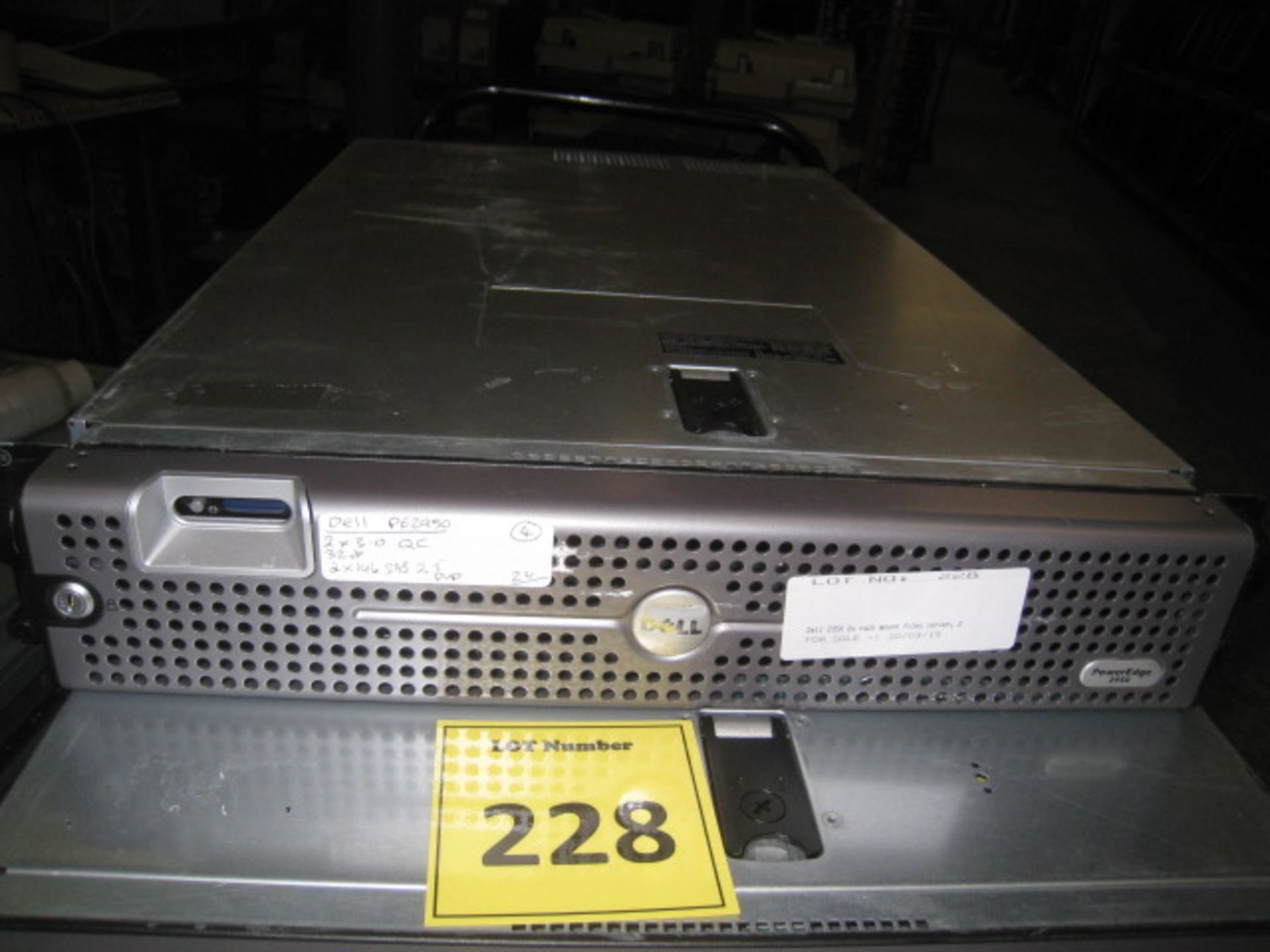 Dell 2950 2u rack mount files server, 2 x Quad Core/3.00ghz processors, 32gb RAM, 2 x 146Gb HDD's,
