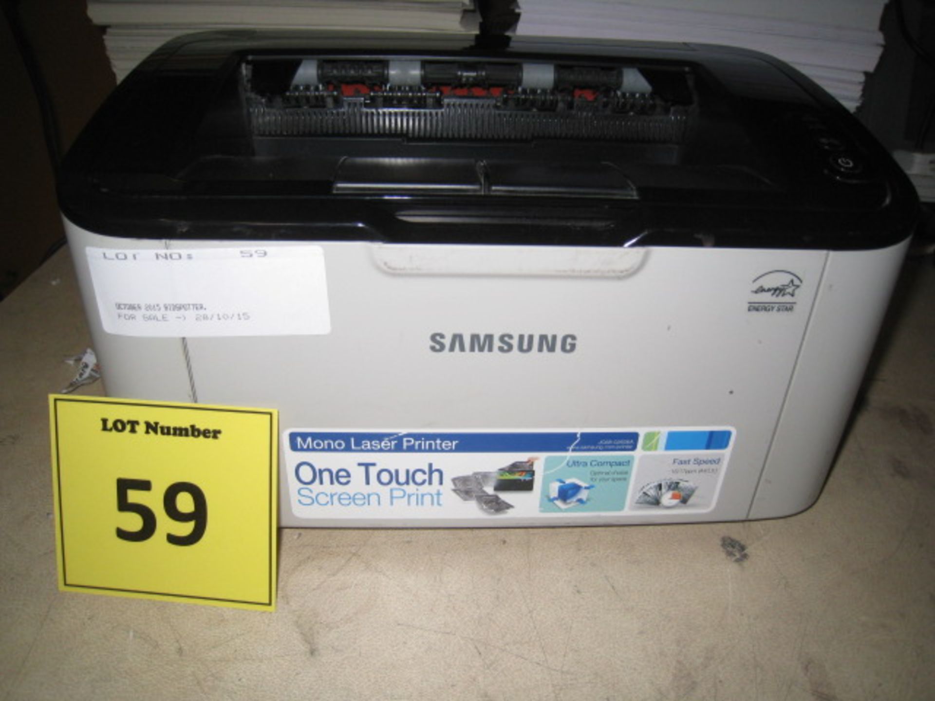 SAMSUNG COMPACT LASER PRINTER WITH TEST PRINT. MODEL ML-1670