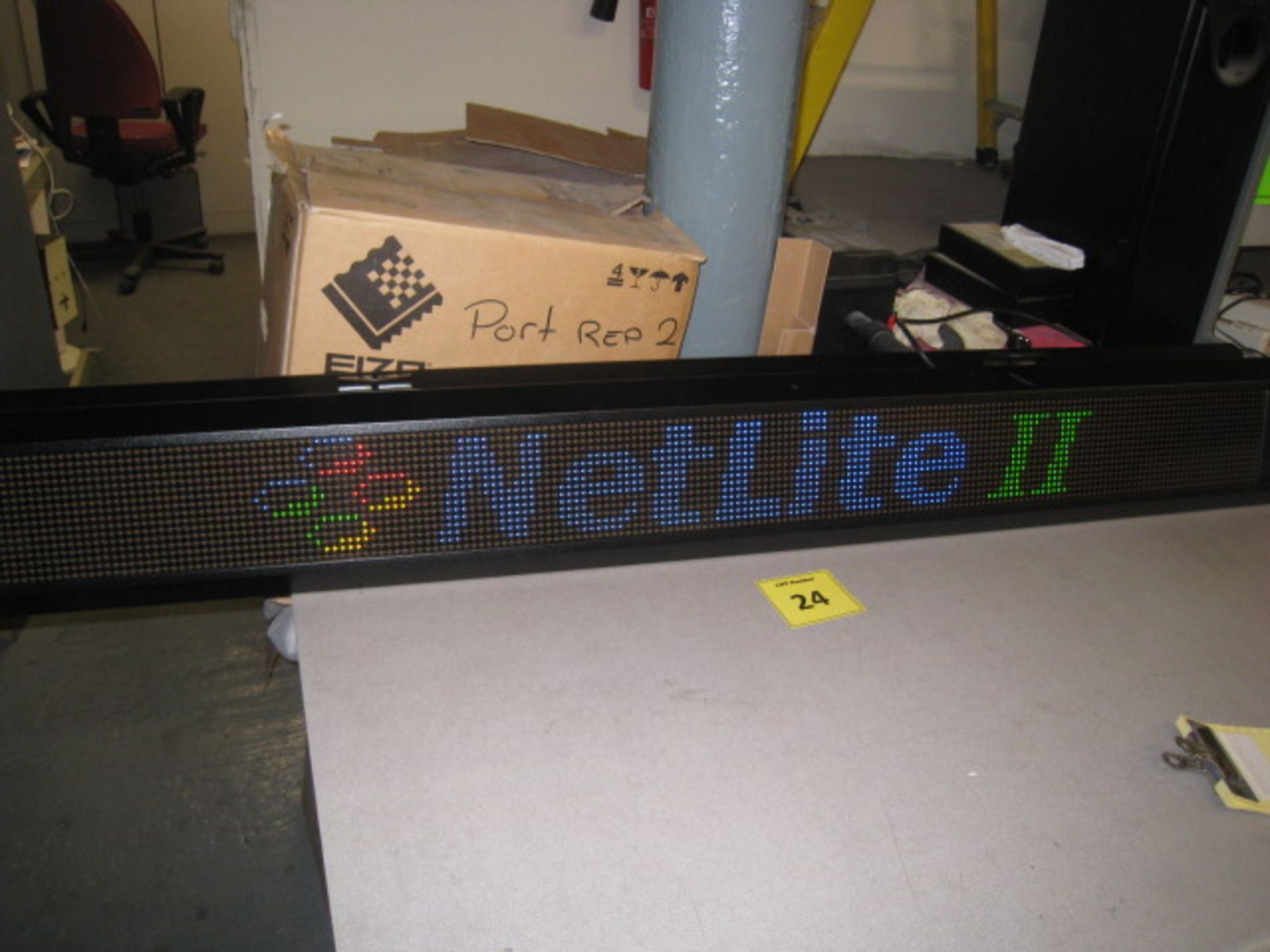 SYMON NetLite II Blue 16 x 192. Electronic moving sign. More info at : http://www.chariotgroup.com/