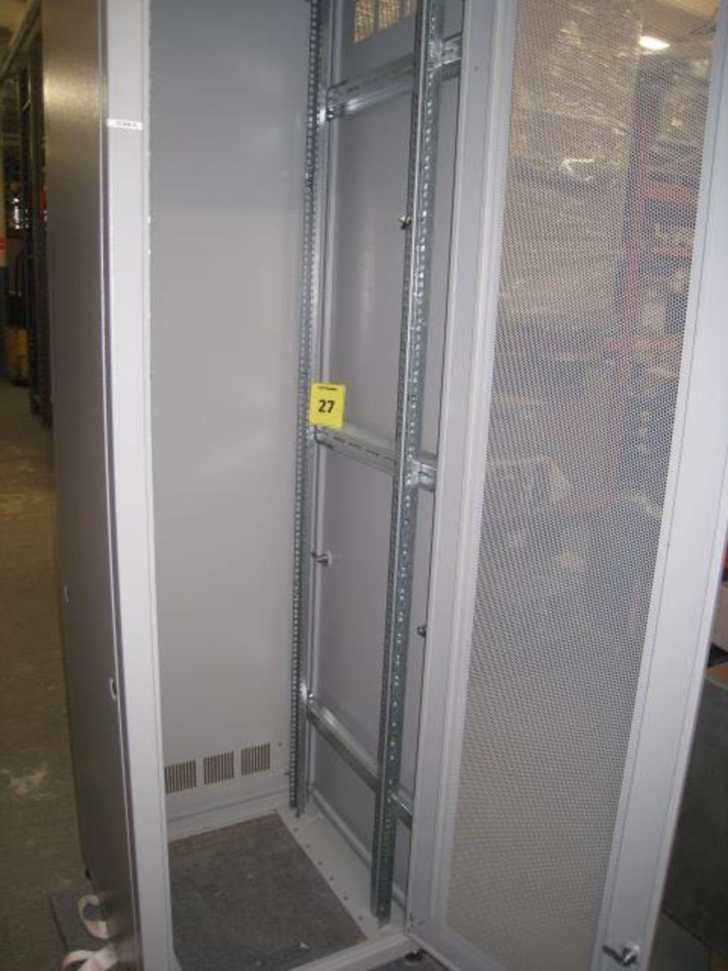 TALL COMMS CABINET WITH KEY. DIMENSIONS :- 208cm tall x 60cm wide x 60cm deep - Image 2 of 3