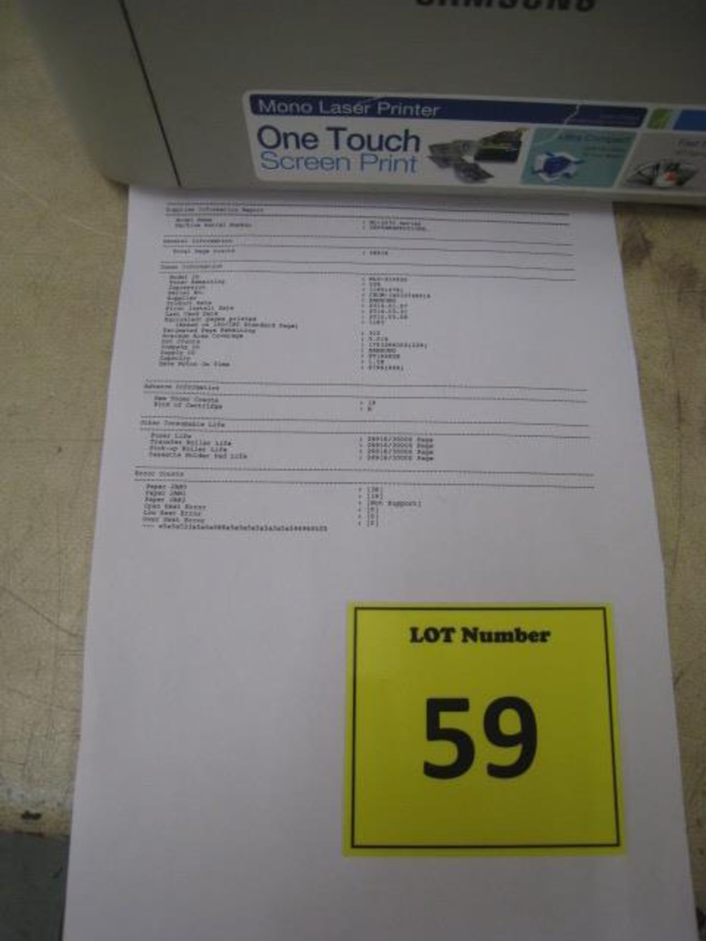 SAMSUNG COMPACT LASER PRINTER WITH TEST PRINT. MODEL ML-1670 - Image 2 of 2