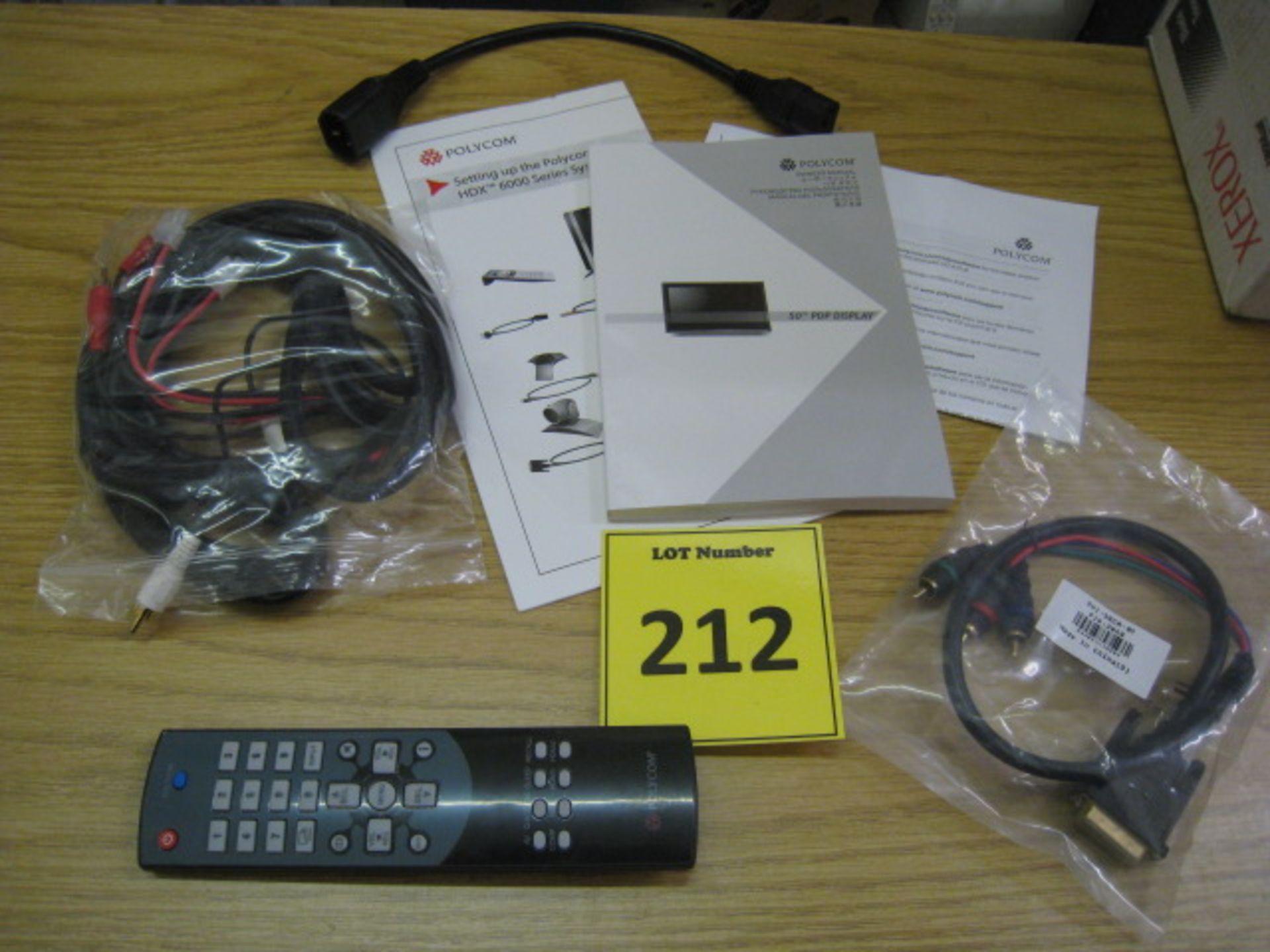 POLYCOM REMOTE CONTROL, CABLES & INSTRUCTIONS AS PHOTO