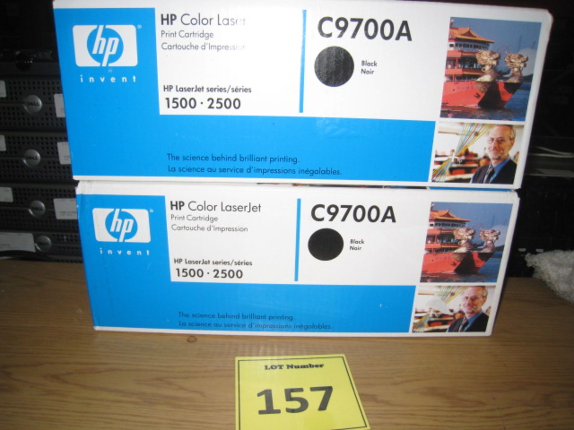 2 X HP GENUINE ORIGINAL BLACK TONER CARTRIDGES C9700A FOR HP LASERJET 1500/2500 (ONE OF BOXES