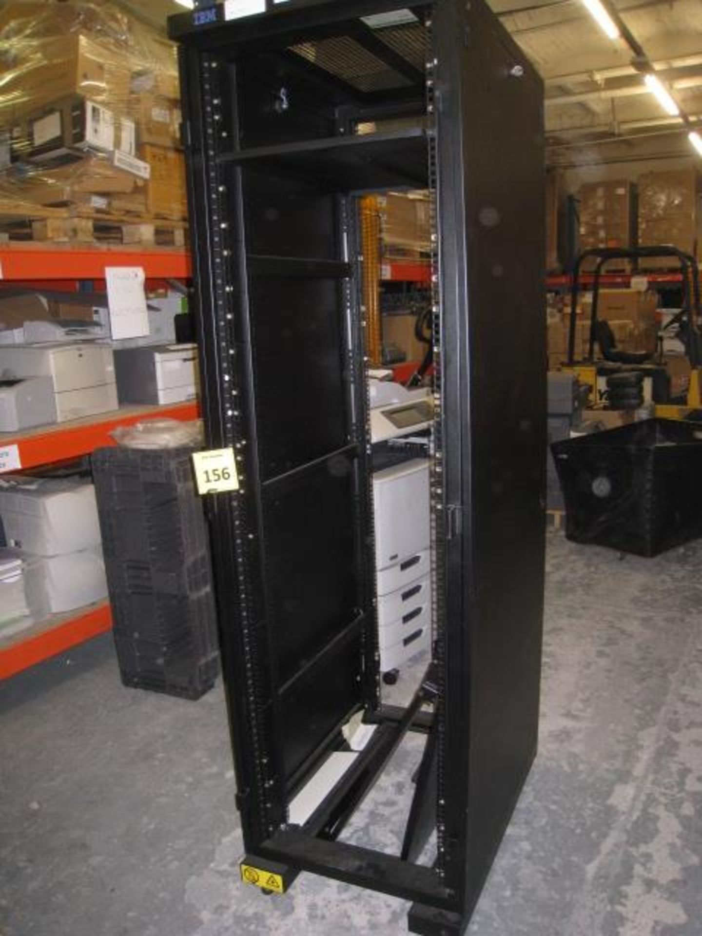 IBM 42U RACKMOUNT SERVER CABINET, COMPLETE WITH SIDES , NO DOORS, WITH  PDU'S