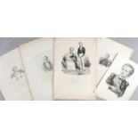 HENRI, duc de Bordeaux (1820-1883). Ensemble de cinq gravures et lithographies anciennes,